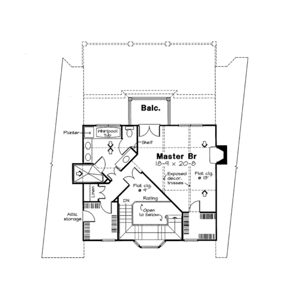 Greek Revival House Plan Second Floor - Amalie Neoclassical Home 038D-0535 - Search House Plans and More