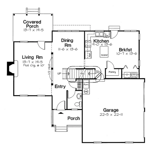 Neoclassical House Plan First Floor - Labadie Place Colonial Home 038D-0538 - Shop House Plans and More