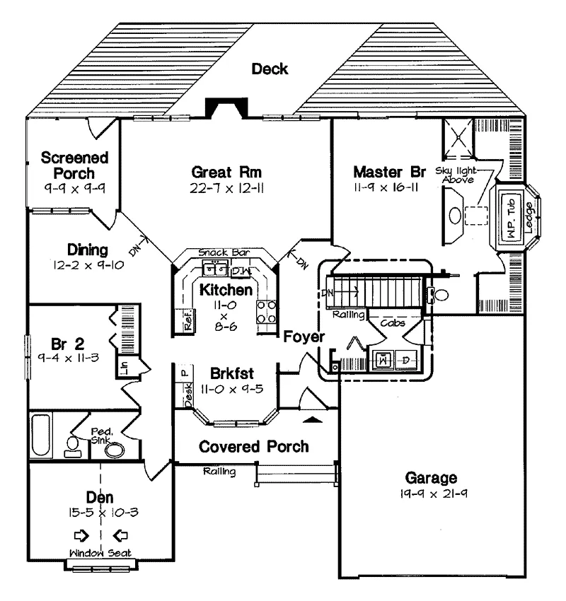 Country House Plan First Floor - Cabernet Farm Country Home 038D-0545 - Search House Plans and More