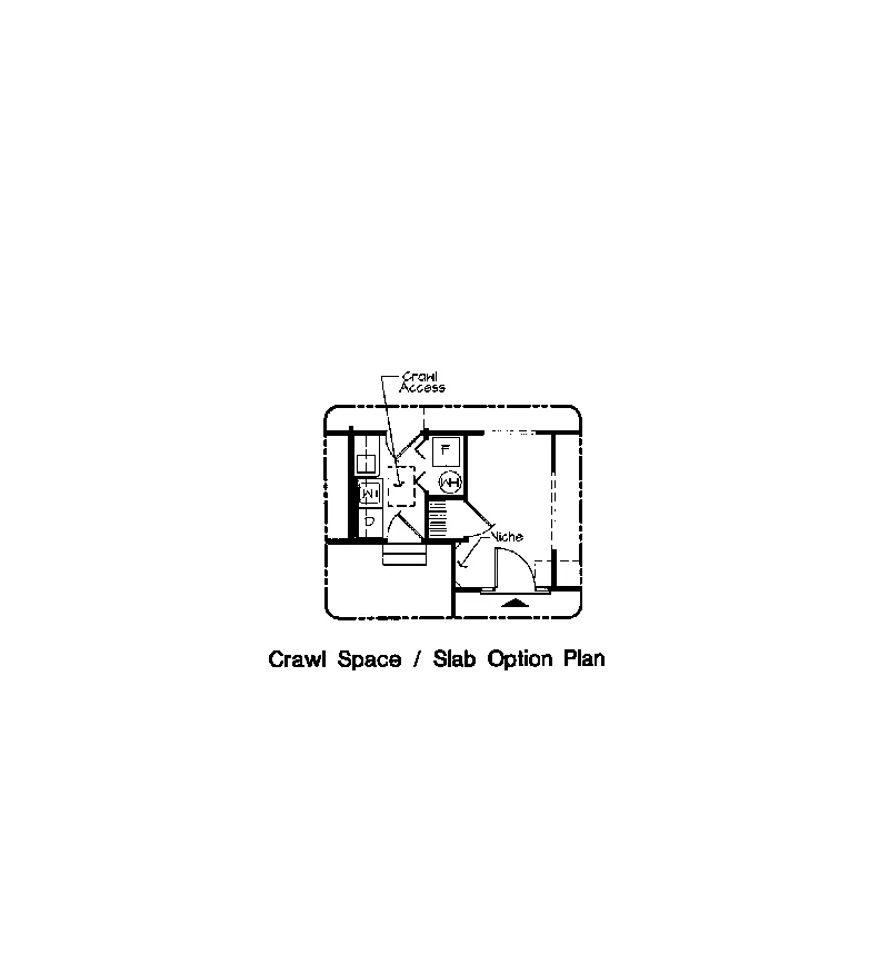 Ranch House Plan Optional Floor Plan - Lawside Traditional Home 038D-0546 - Shop House Plans and More