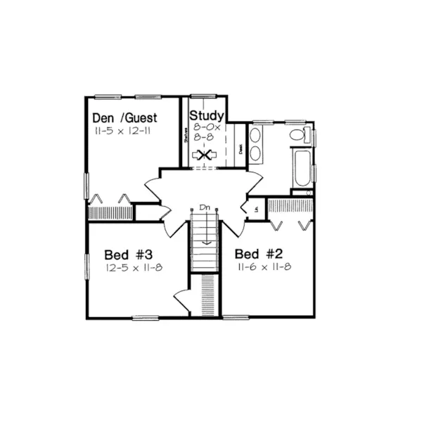 Southern House Plan Second Floor - Longhorn Trail Farmhouse 038D-0548 - Shop House Plans and More