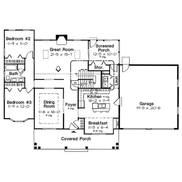 Colonial House Plan First Floor - Rousillon Country Home 038D-0551 - Shop House Plans and More