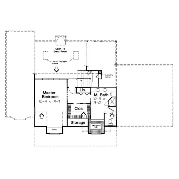 Colonial House Plan Second Floor - Rousillon Country Home 038D-0551 - Shop House Plans and More