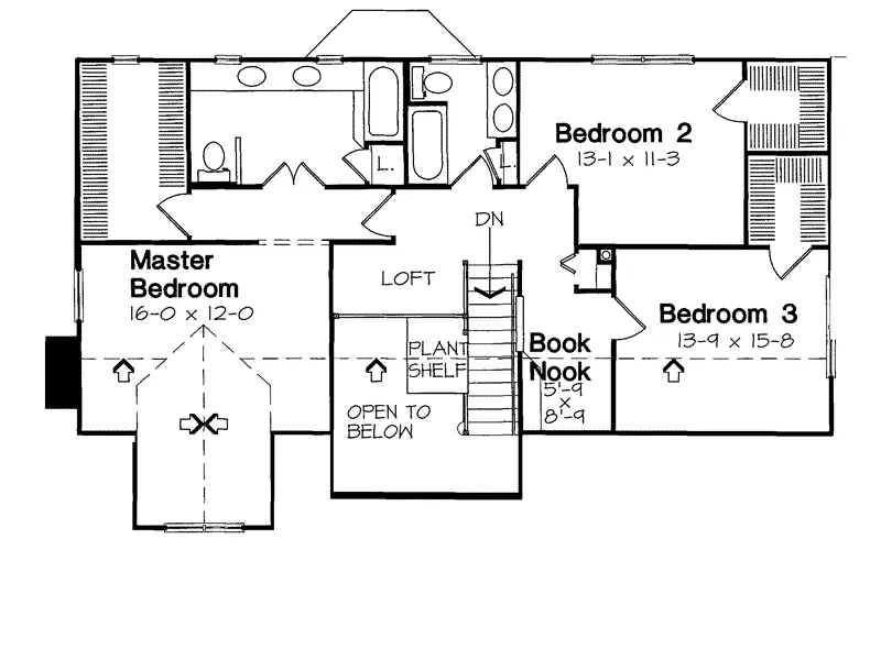 Traditional House Plan Second Floor - Kaltenbach Traditional Home 038D-0552 - Search House Plans and More