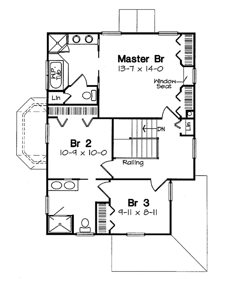 Country House Plan Second Floor - Kalen Pleasant Farmhouse 038D-0553 - Search House Plans and More