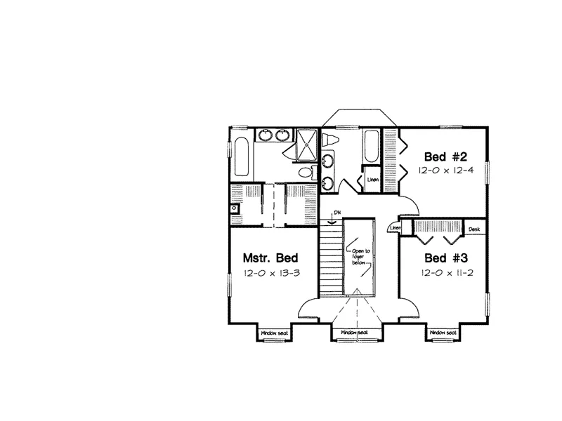 Farmhouse Plan Second Floor - Nathaniel Country Farmhouse 038D-0558 - Shop House Plans and More