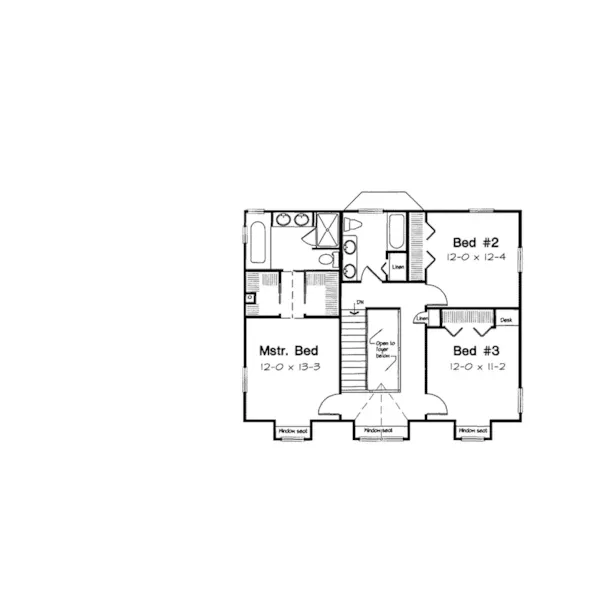 Southern House Plan Second Floor - Nathaniel Country Farmhouse 038D-0558 - Shop House Plans and More