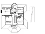 Shingle House Plan Second Floor - Emerald Green Country Farmhouse 038D-0559 - Search House Plans and More