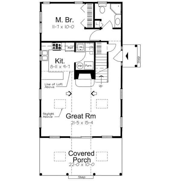 Florida House Plan First Floor - Rendsberg Vacation Cottage Home 038D-0563 - Shop House Plans and More