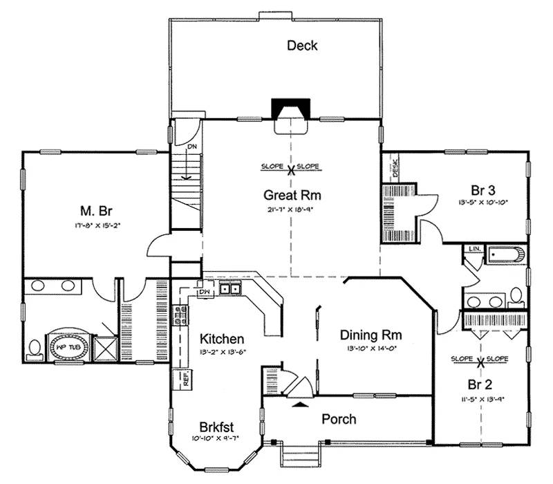 Traditional House Plan First Floor - Seliga Traditional Country Home 038D-0564 - Shop House Plans and More