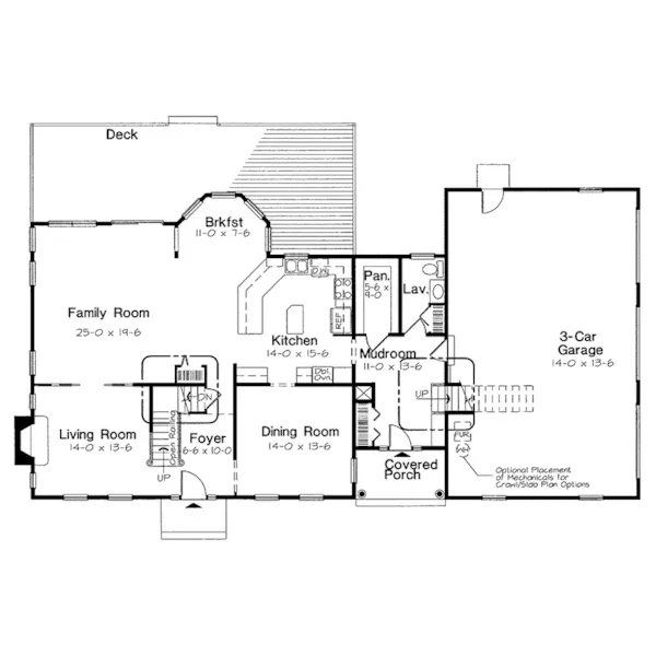 Traditional House Plan First Floor - Glenpark Early American Home 038D-0568 - Search House Plans and More