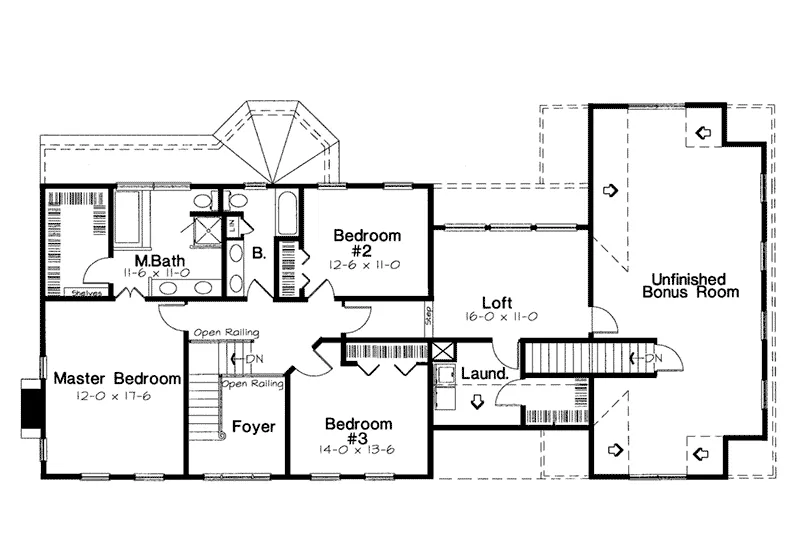 Early American House Plan Second Floor - Glenpark Early American Home 038D-0568 - Search House Plans and More
