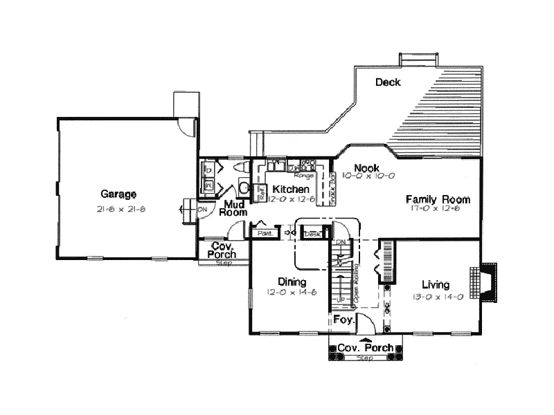 Georgian House Plan First Floor - Weatherfield Georgian Home 038D-0569 - Shop House Plans and More
