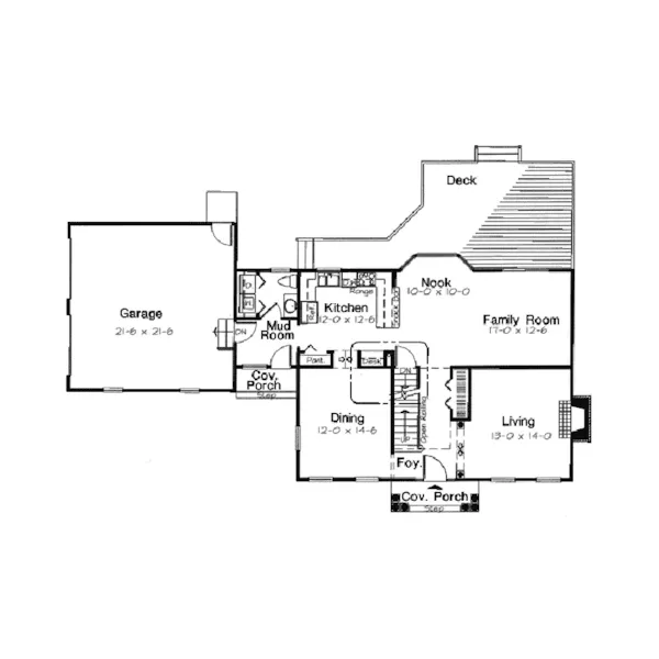 Colonial House Plan First Floor - Weatherfield Georgian Home 038D-0569 - Shop House Plans and More