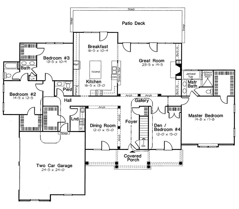 Luxury House Plan First Floor - Hebert Country French Home 038D-0576 - Search House Plans and More