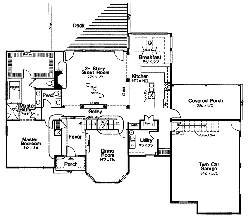 Traditional House Plan First Floor - Flores Victorian Home 038D-0577 - Search House Plans and More