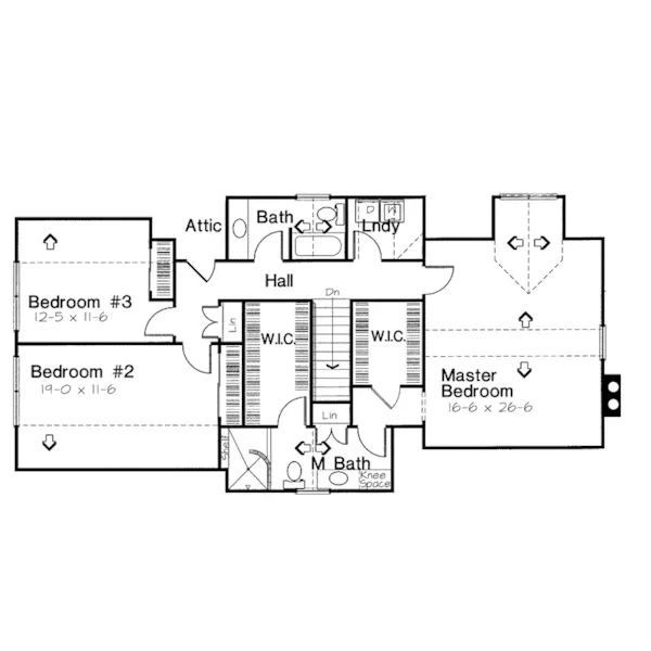 Traditional House Plan Second Floor - Endicott Point Country Home 038D-0579 - Search House Plans and More