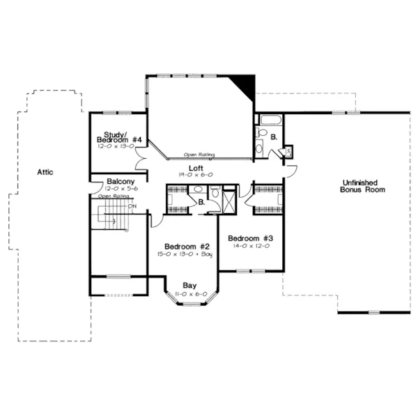 European House Plan Second Floor - Farren Manor European Home 038D-0580 - Search House Plans and More