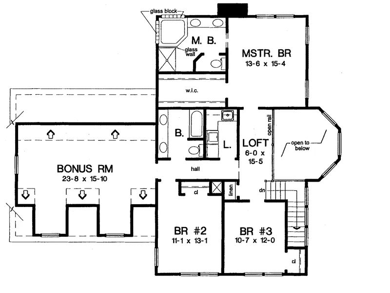 Colonial House Plan Second Floor - Barnabas Hollow Georgian Home 038D-0581 - Search House Plans and More