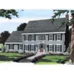 Colonial, Early American Home With High Styled Broken Pediment