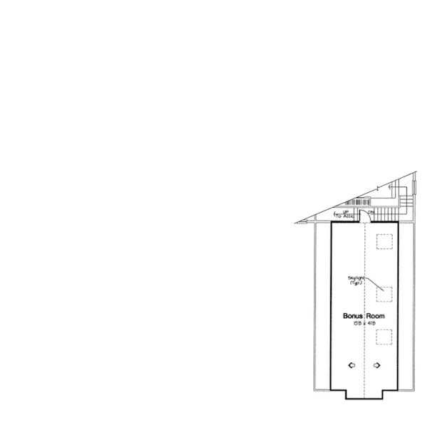 Ranch House Plan Bonus Room - Amselfeld Traditional Home 038D-0583 - Search House Plans and More