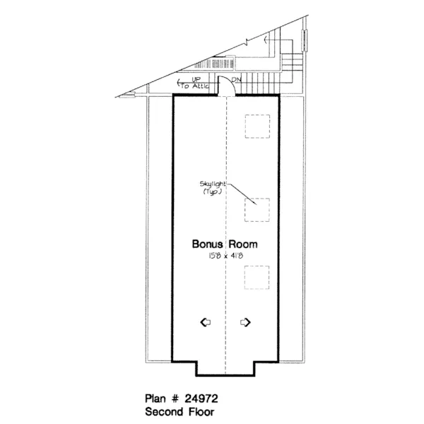 Ranch House Plan Second Floor - Amselfeld Traditional Home 038D-0583 - Search House Plans and More