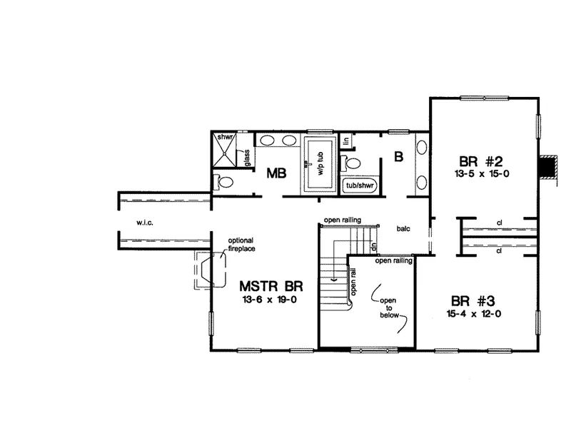 Early American House Plan Second Floor - Federer Early American Home 038D-0587 - Search House Plans and More