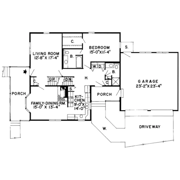 Rustic House Plan First Floor - Jeffleigh Country Farmhouse 038D-0588 - Search House Plans and More