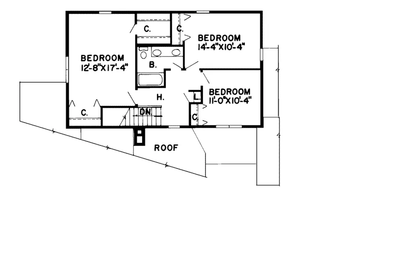 Tudor House Plan Second Floor - Jeffleigh Country Farmhouse 038D-0588 - Search House Plans and More