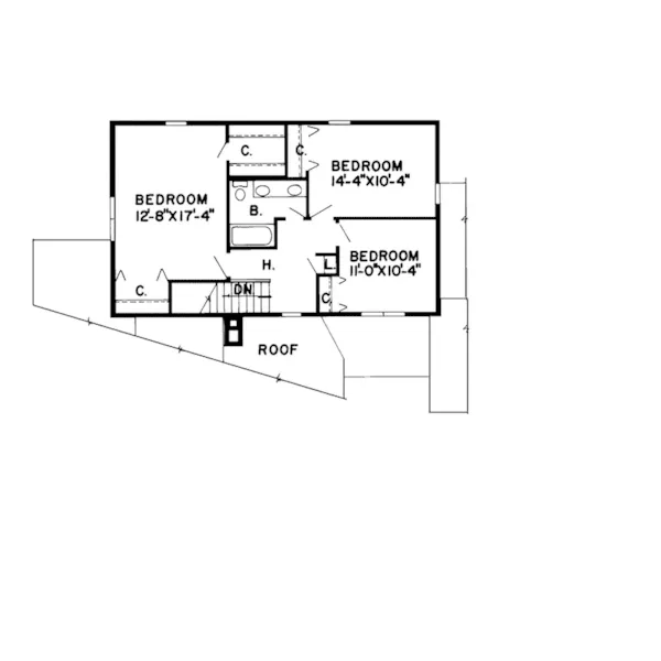 Rustic House Plan Second Floor - Jeffleigh Country Farmhouse 038D-0588 - Search House Plans and More