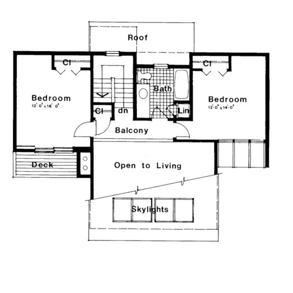 Mountain House Plan Second Floor - Landon Creek Contemporary Home 038D-0589 - Shop House Plans and More