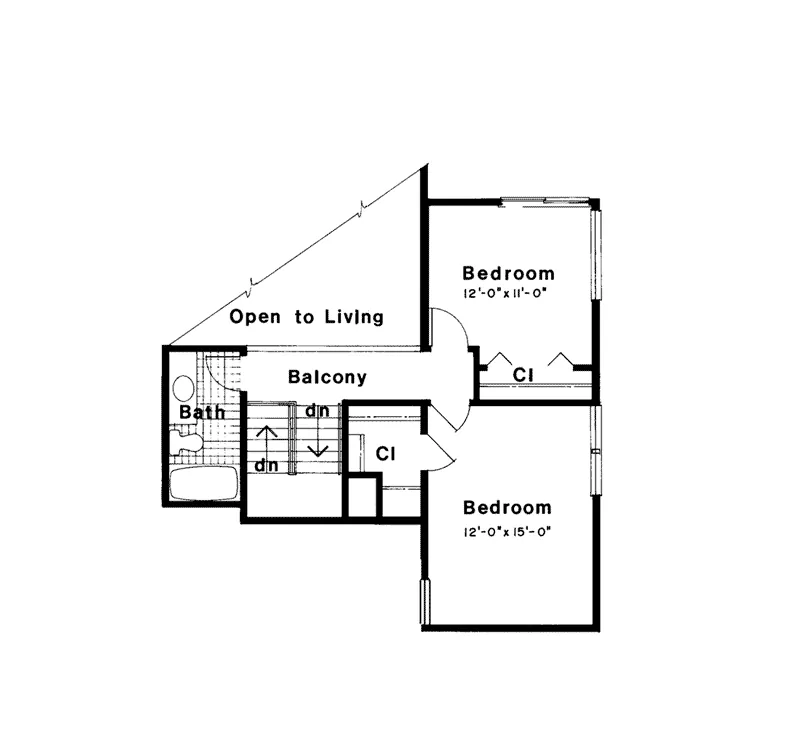 Lake House Plan Second Floor - Falkirk Pass Modern Home 038D-0590 - Search House Plans and More
