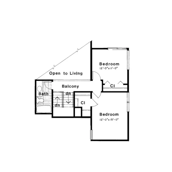 Modern House Plan Second Floor - Falkirk Pass Modern Home 038D-0590 - Search House Plans and More