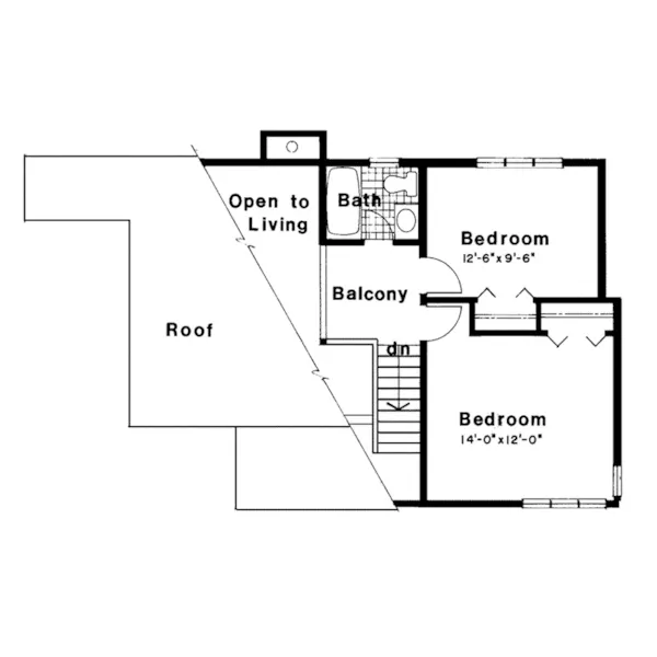 Modern House Plan Second Floor - Robin Rustic Modern Home 038D-0591 - Shop House Plans and More