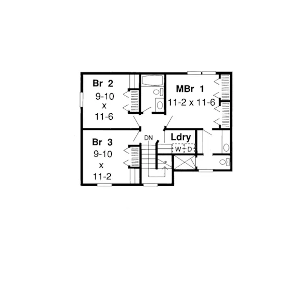 Country House Plan Second Floor - Rosland Place Narrow Lot Home 038D-0594 - Shop House Plans and More