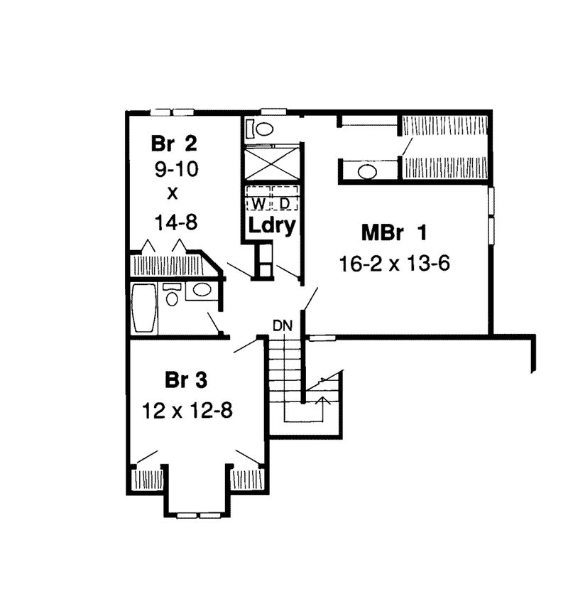Contemporary House Plan Second Floor - Valerie Contemporary Home 038D-0595 - Shop House Plans and More