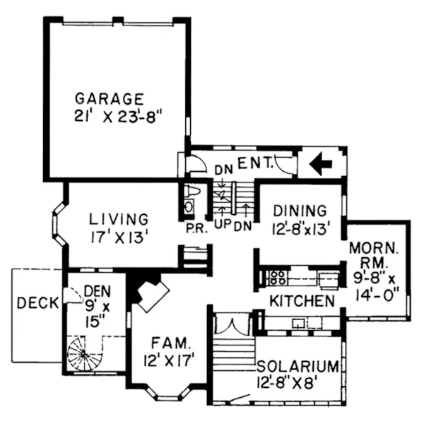 European House Plan First Floor - Sunshine Trail European Home 038D-0599 - Shop House Plans and More