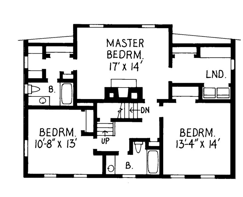 Colonial House Plan Second Floor - Carpetta Colonial Home 038D-0602 - Search House Plans and More