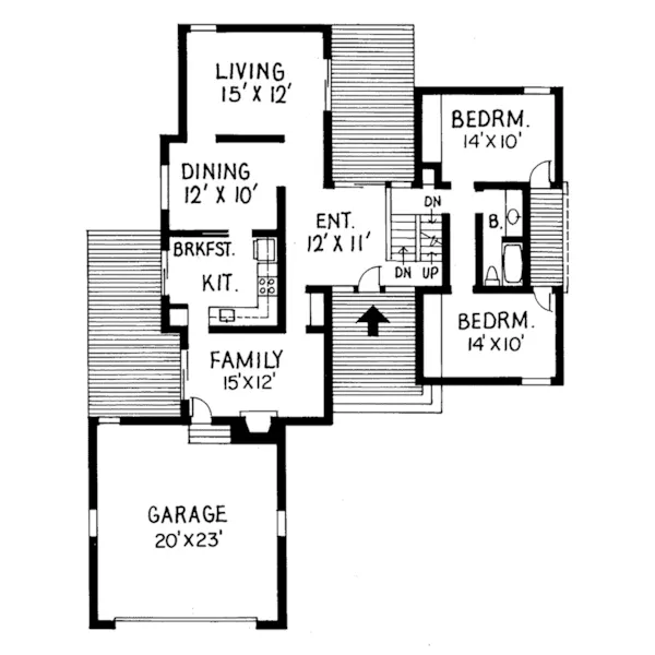 Mountain House Plan First Floor - Timber Hollow Contemporary Home 038D-0603 - Shop House Plans and More