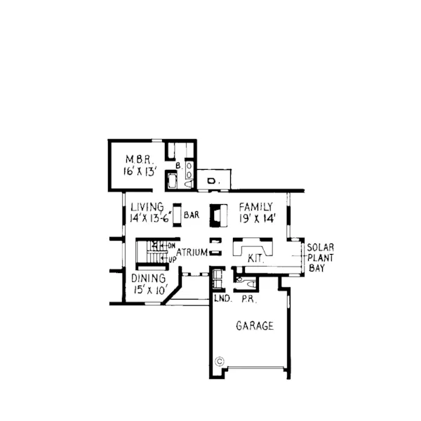 Mountain House Plan First Floor - Marlen Mill Modern Home 038D-0604 - Shop House Plans and More