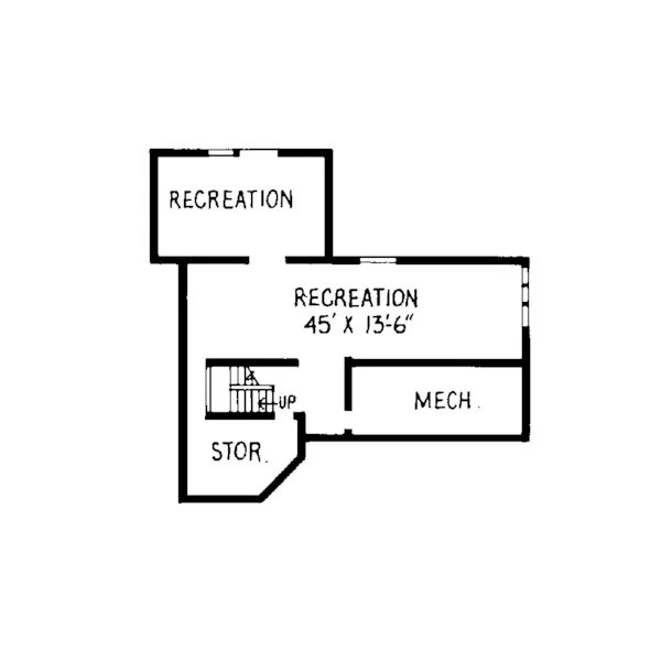 Mountain House Plan Lower Level Floor - Marlen Mill Modern Home 038D-0604 - Shop House Plans and More