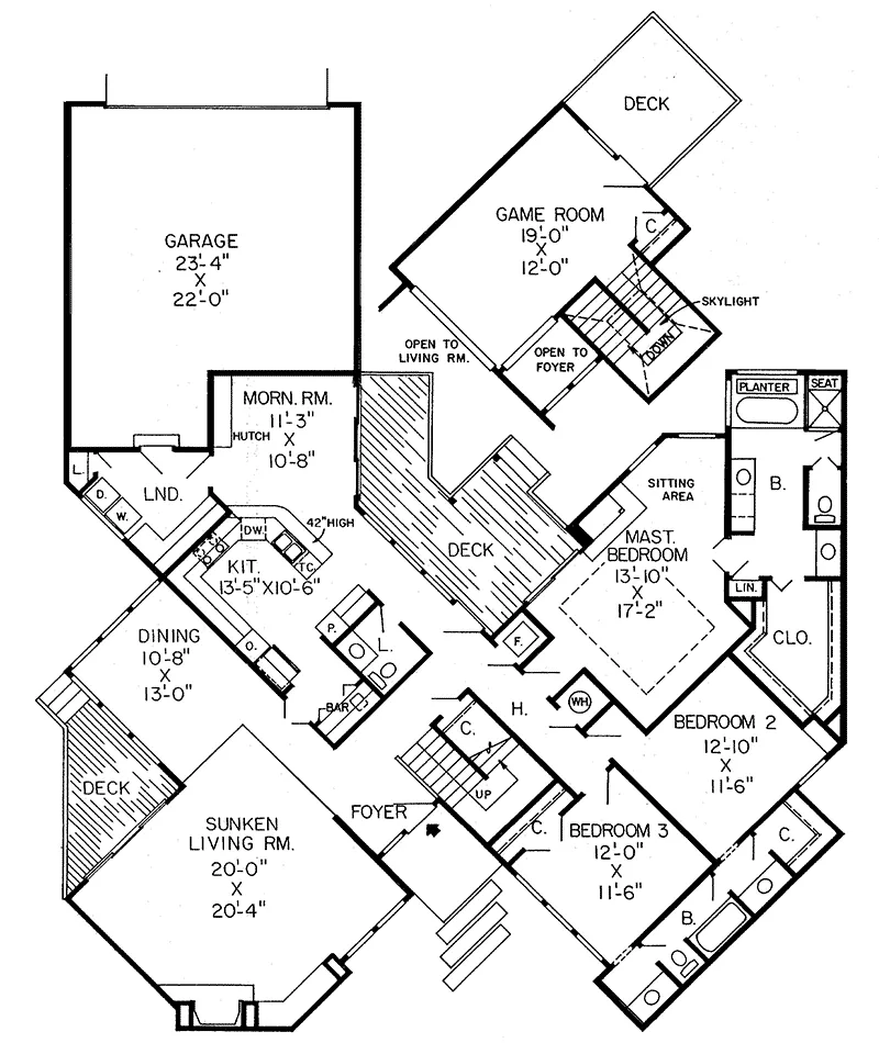 Vacation House Plan First Floor - Terrisini Modern Home 038D-0605 - Shop House Plans and More