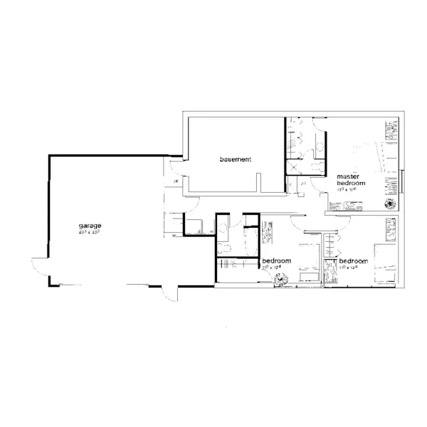 Traditional House Plan Lower Level Floor - Georgiana Bay Contemporary Home 038D-0606 - Search House Plans and More