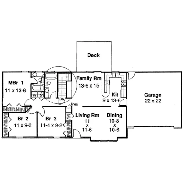 Traditional House Plan First Floor - Yale Place Traditional Home 038D-0608 - Shop House Plans and More