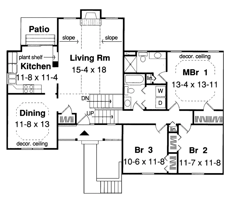 Traditional House Plan First Floor - Talbert Crest Ranch Home 038D-0609 - Shop House Plans and More
