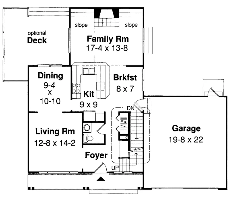 Traditional House Plan First Floor - Norlakes Country Home 038D-0612 - Shop House Plans and More