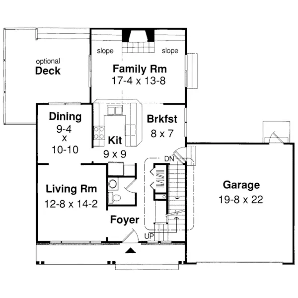 Traditional House Plan First Floor - Norlakes Country Home 038D-0612 - Shop House Plans and More