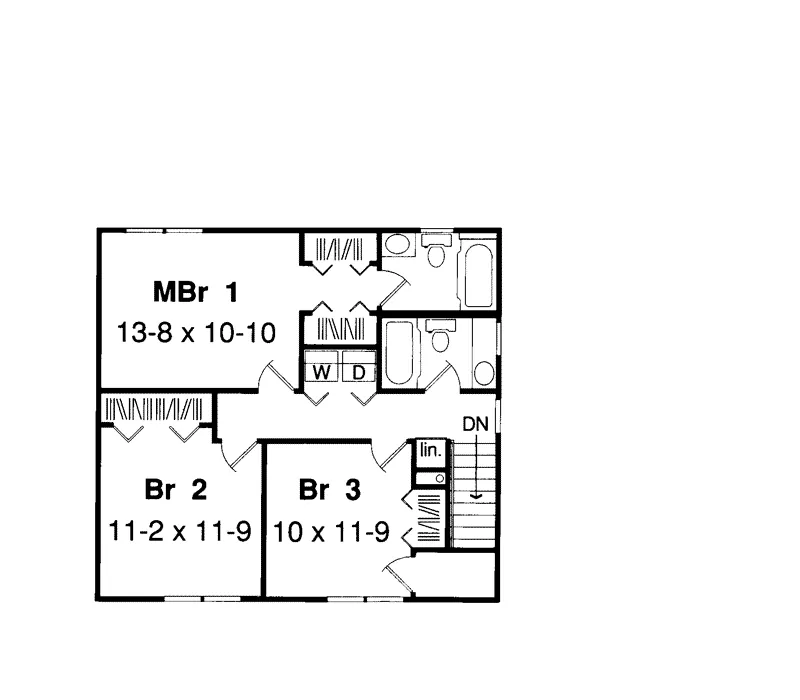 Country House Plan Second Floor - Norlakes Country Home 038D-0612 - Shop House Plans and More