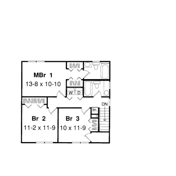 Traditional House Plan Second Floor - Norlakes Country Home 038D-0612 - Shop House Plans and More