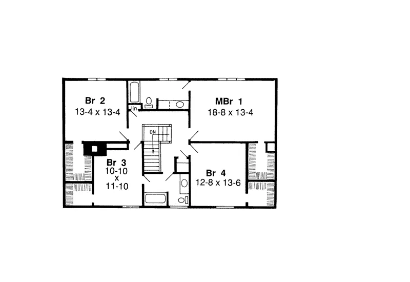 Farmhouse Plan Second Floor - Farber Farmhouse 038D-0613 - Search House Plans and More